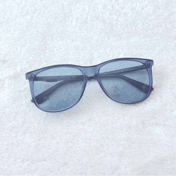 NIB Authentic Gucci GG0263S Oversized Oval Sunglasses Blue - Picture 8 of 10